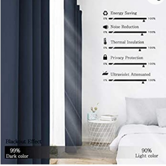 Black out curtains 2 panels - Picture 6 of 9